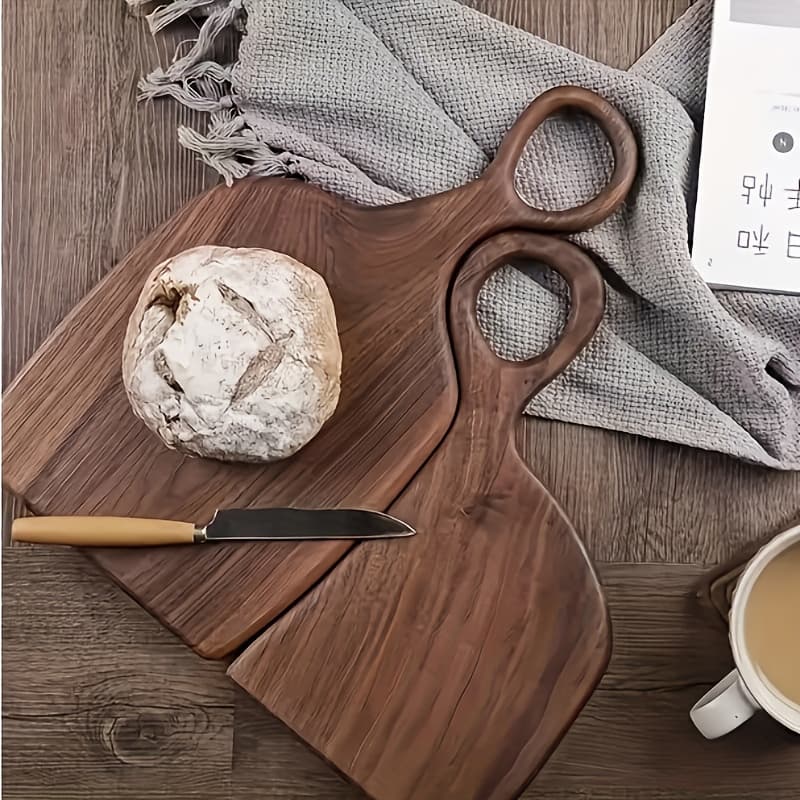 TEMU A Pair Of Walnut Chopping Boards - Premium Handcrafted Kitchen Boards Designed For Food Prep, Constructed From Food-, Ideal For Couples And Home Cooks