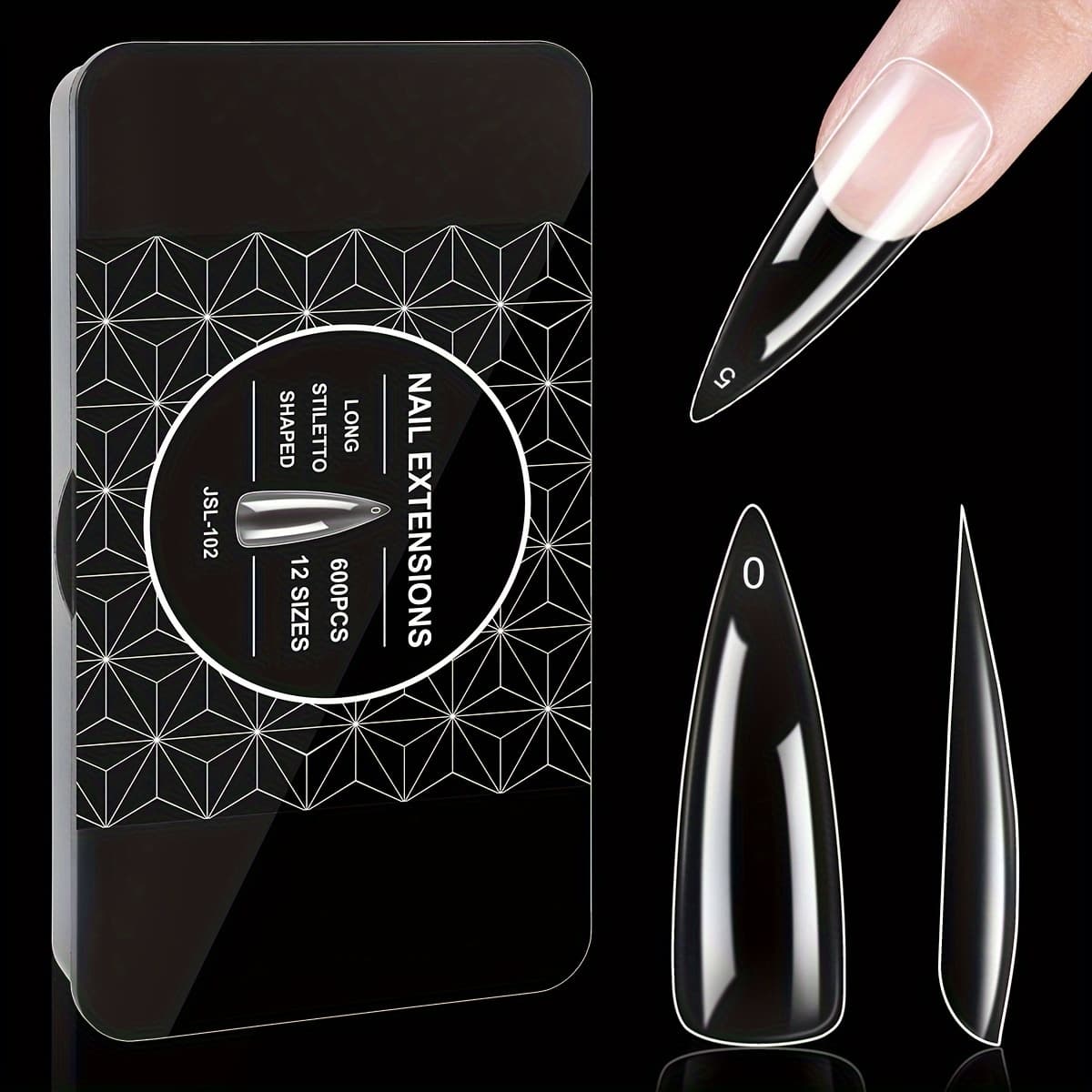 TEMU 600pcs Quickchic Gel Nail Kit Press On Nails, Summer Cooling Long Tips Cover Fake Nails Artificial False Nails Ballerina Acrylic False Nails Nail Extension Tool