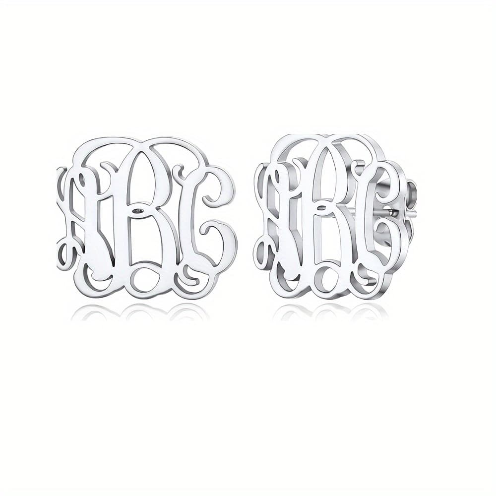 TEMU Surprise That Special Person With A Custom Name Earring Made Of Stainless Steel In A Fashionable Letter Sending (english Only)