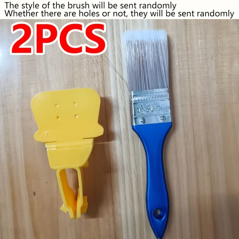 TEMU 2pcs Blue Artificial Bristle Brush, Latex Trimming Random Color Separator, No Power Supply Required, Suitable For Cleaning Work In Living Rooms, Outdoors, Bathrooms, Toilets And Kitchens