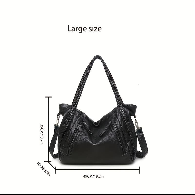 TEMU New Women's Handbag, Large Capacity, High , Casual, Leather Shoulder Bag, Large Tote Bag, Suitable For Christmas And Valentine's Day Gifts