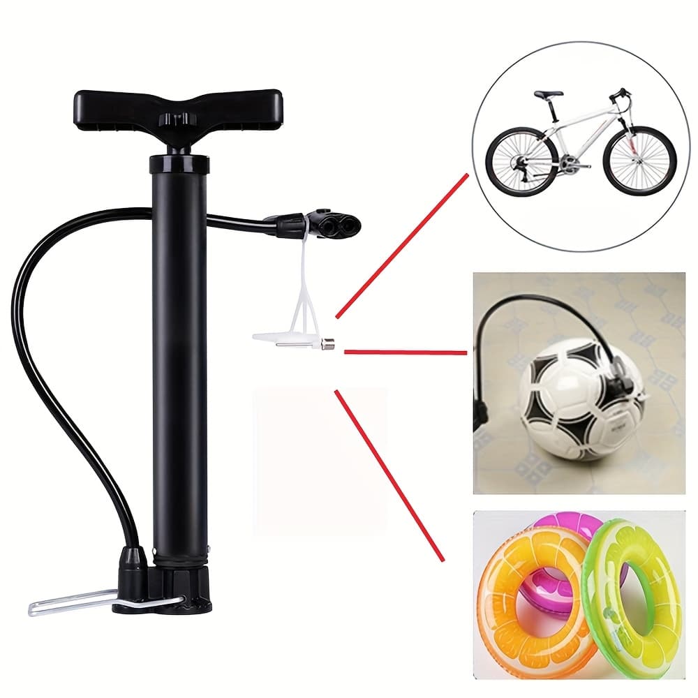 TEMU Portable Bicycle Inflator Mini High-pressure Inflator High-pressure Pump, Bicycle Electric Bike Mountain Bike Basketball Universal Inflator Pump, Suitable For Outdoor Cycling And Travel