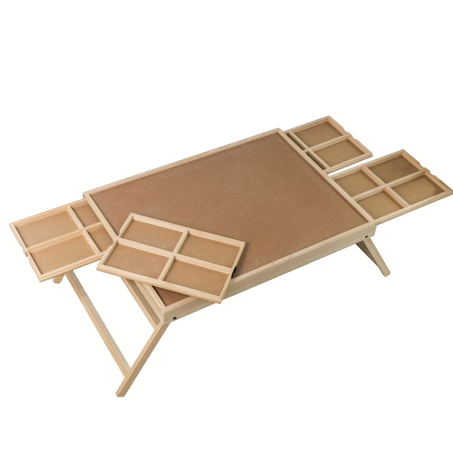 TEMU Folding Puzzle Table, 29.9 "x 22" Wooden Table (with 4 Area Drawers), Portable Puzzle Starter Board For Puzzle Storage And Sorting -1000pcs Easter Gift