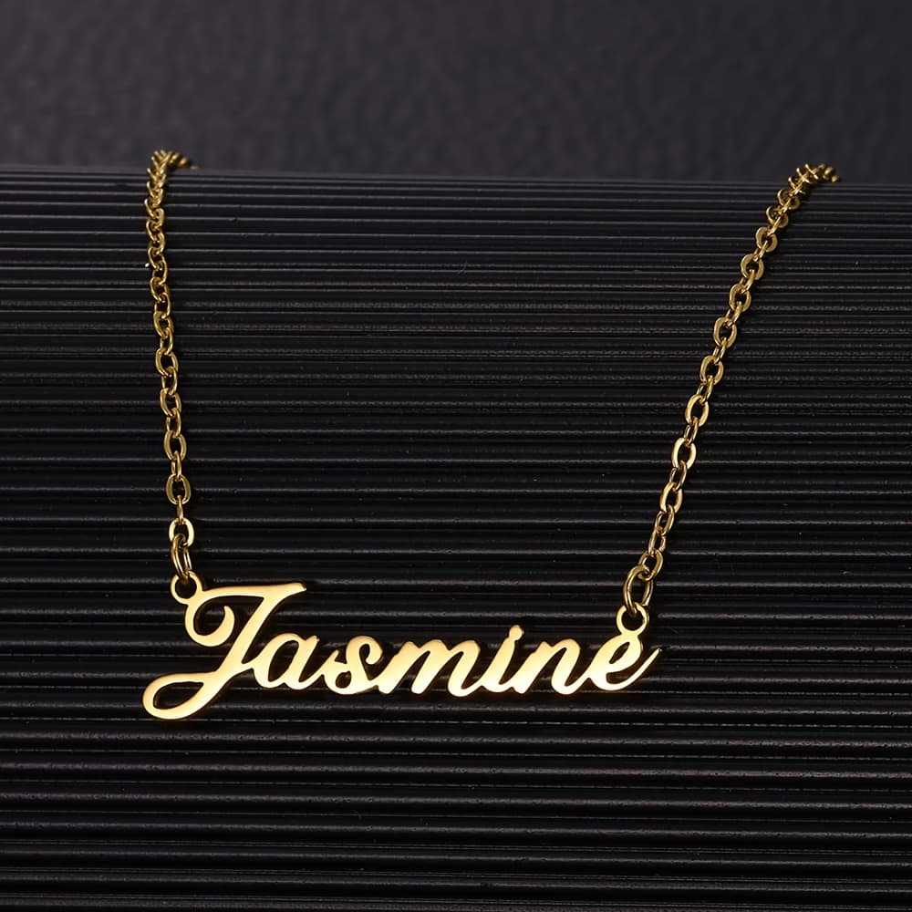 TEMU Men's And Women's New Stylish Minimalist Diy Customizable Name Necklace