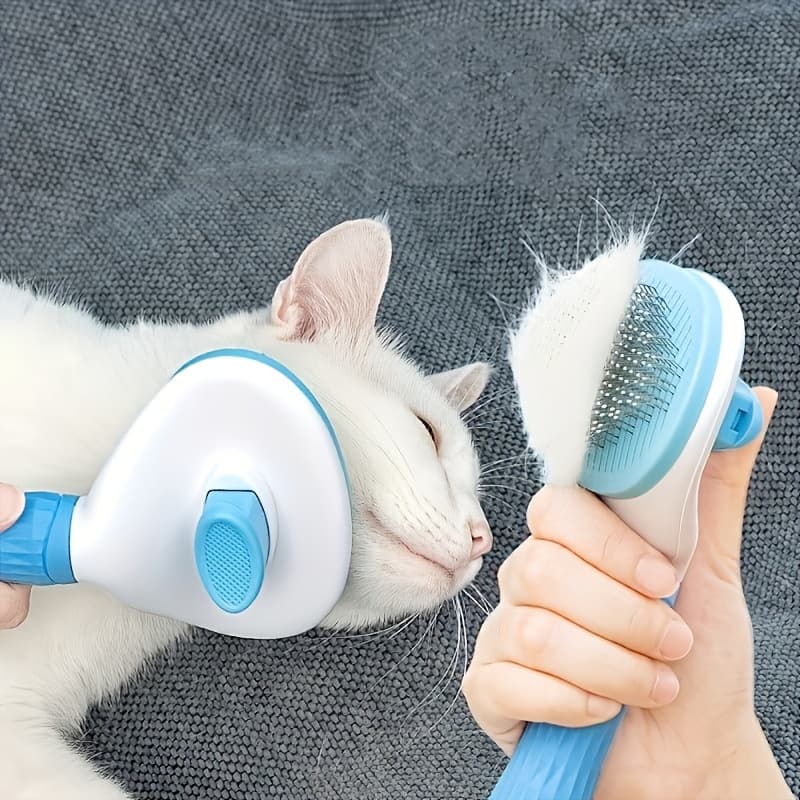TEMU A Cat Grooming Special Comb. Long-haired Cat Floating Hair Needle Comb. Pet Dog Grooming Brush. Cleaning Artifact Pet Supplies
