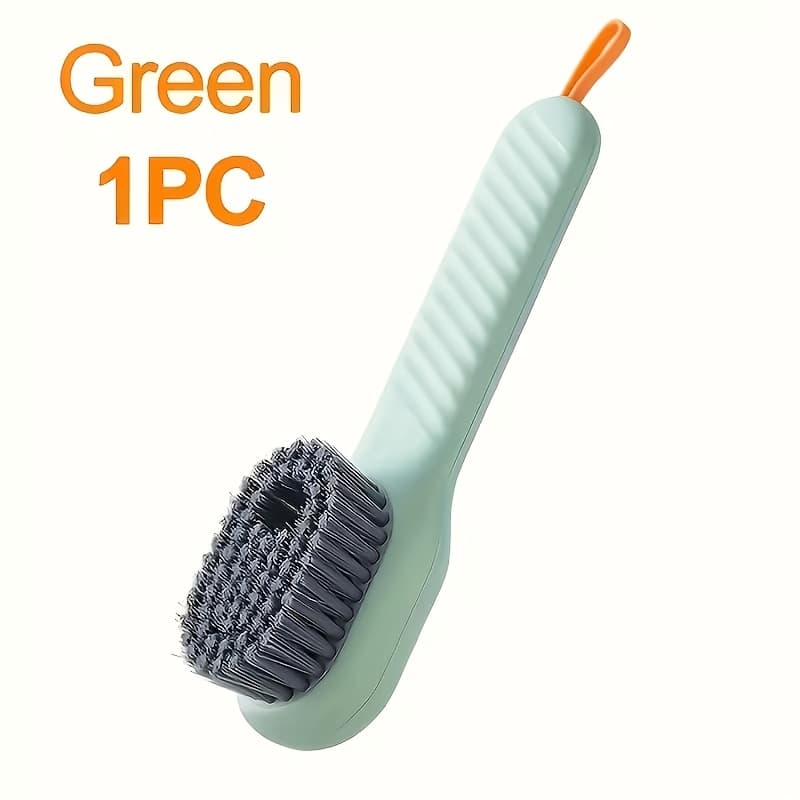 TEMU 1pc Multi-functional Shoe Brush With Soap Dish - Built-in Soap Dispenser, Effective Cleaning Brush Head - Essential For Home And Travel, Ideal For Shoes And Clothing Cleaning