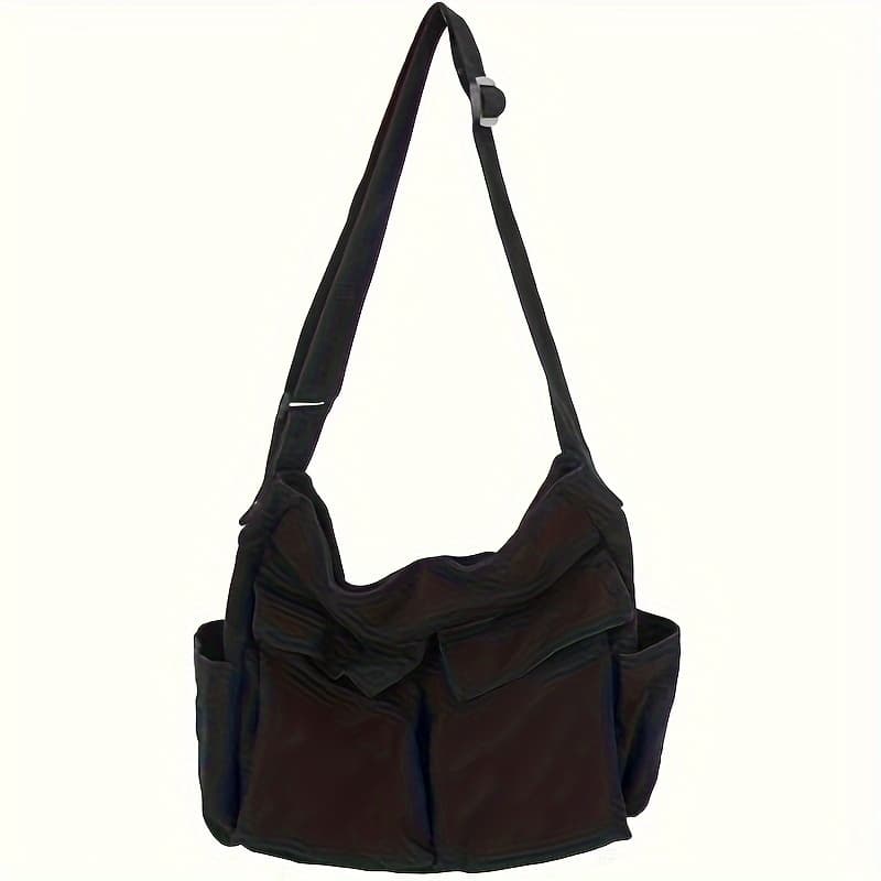TEMU Woman's Tote Bag, Vintage Bag, Tote Bag Casual Travel Crossbody Bag, Multi Pocket Shoulder Bag