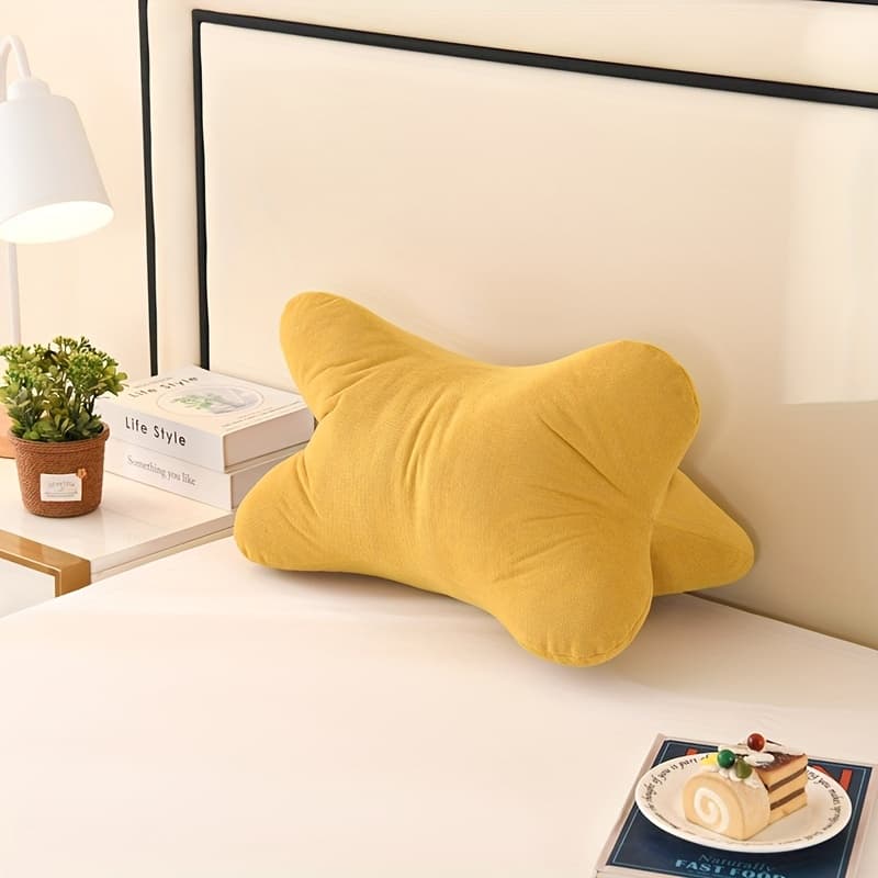 TEMU 1/2pcs New Triangular Relax Pillow, Breathable Soft Chenille Fabric, Hidden Zipper Design, Lightweight And Comfortable Hand Washable - Perfect For Office Chair Lumbar Support, Bedside Cushion