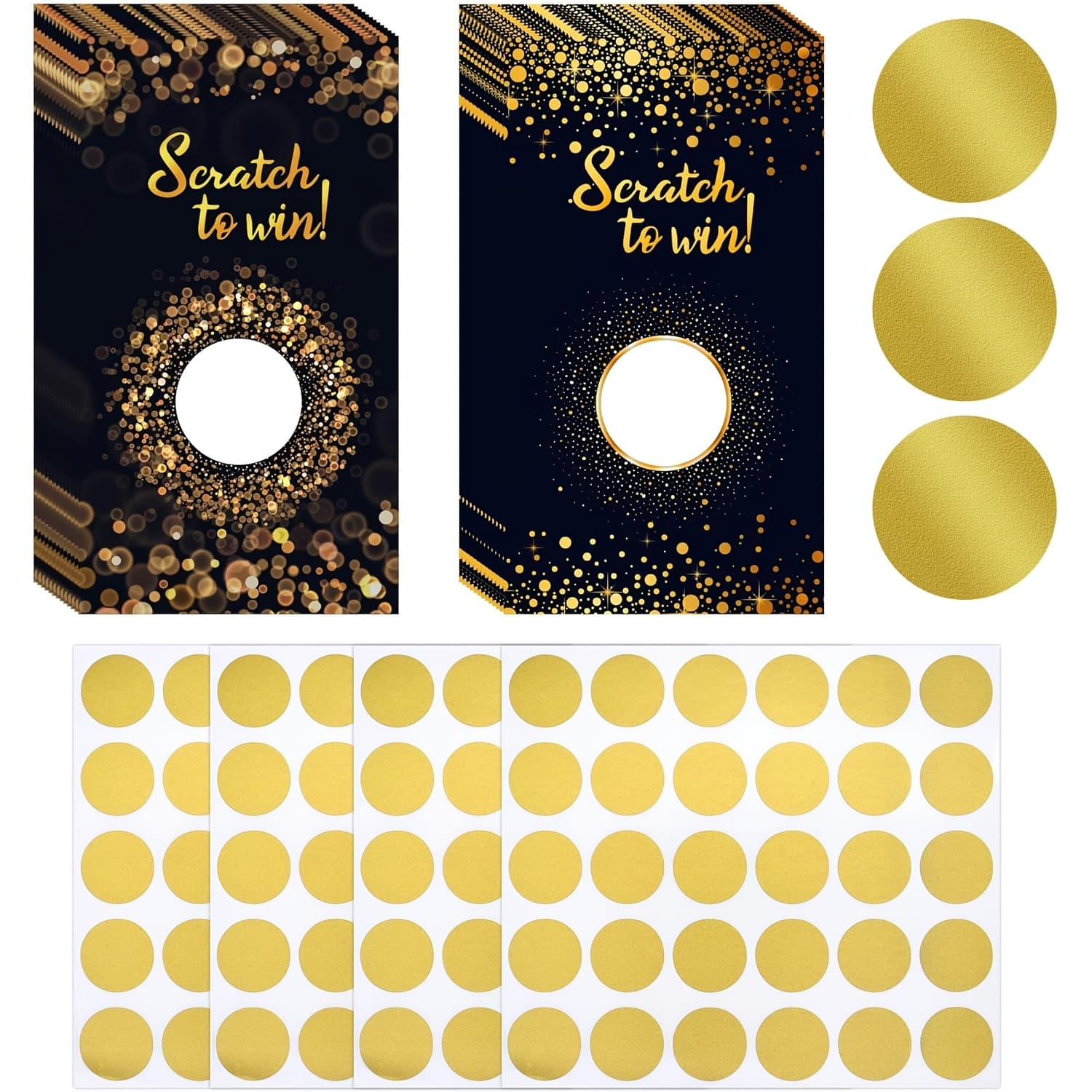 TEMU 120 Black Golden - 2 Styles Holiday Gift Stickers, Favors, Game Prizes, Travel Gifts, Teacher Rewards, Family , Couple Activities