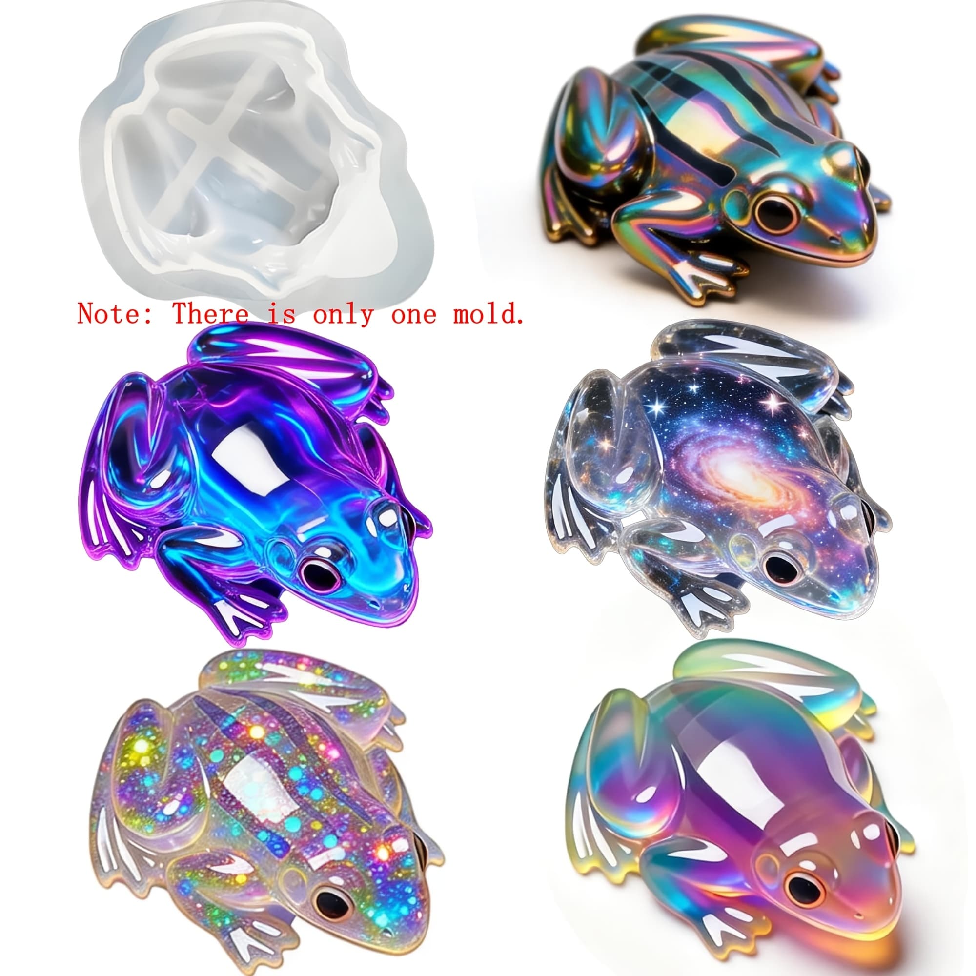 TEMU 1pc A 3d Silicone Mold Shaped Like A Crouching Frog, Designed For Realistic Striped Animal Figures For Epoxy Art Projects, Garden Decoration, Terrarium Additions, And Keepsake Crafting