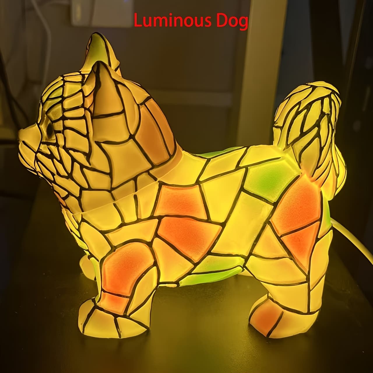 TEMU 1pc Cute 6.1-inch Light-3d Dog Desk Lamp, Small Design, Modern Bedroom Decoration, Fun Gift For Dog Lovers, Desktop Decoration, Suitable For Home Decoration, The For Pet Lovers