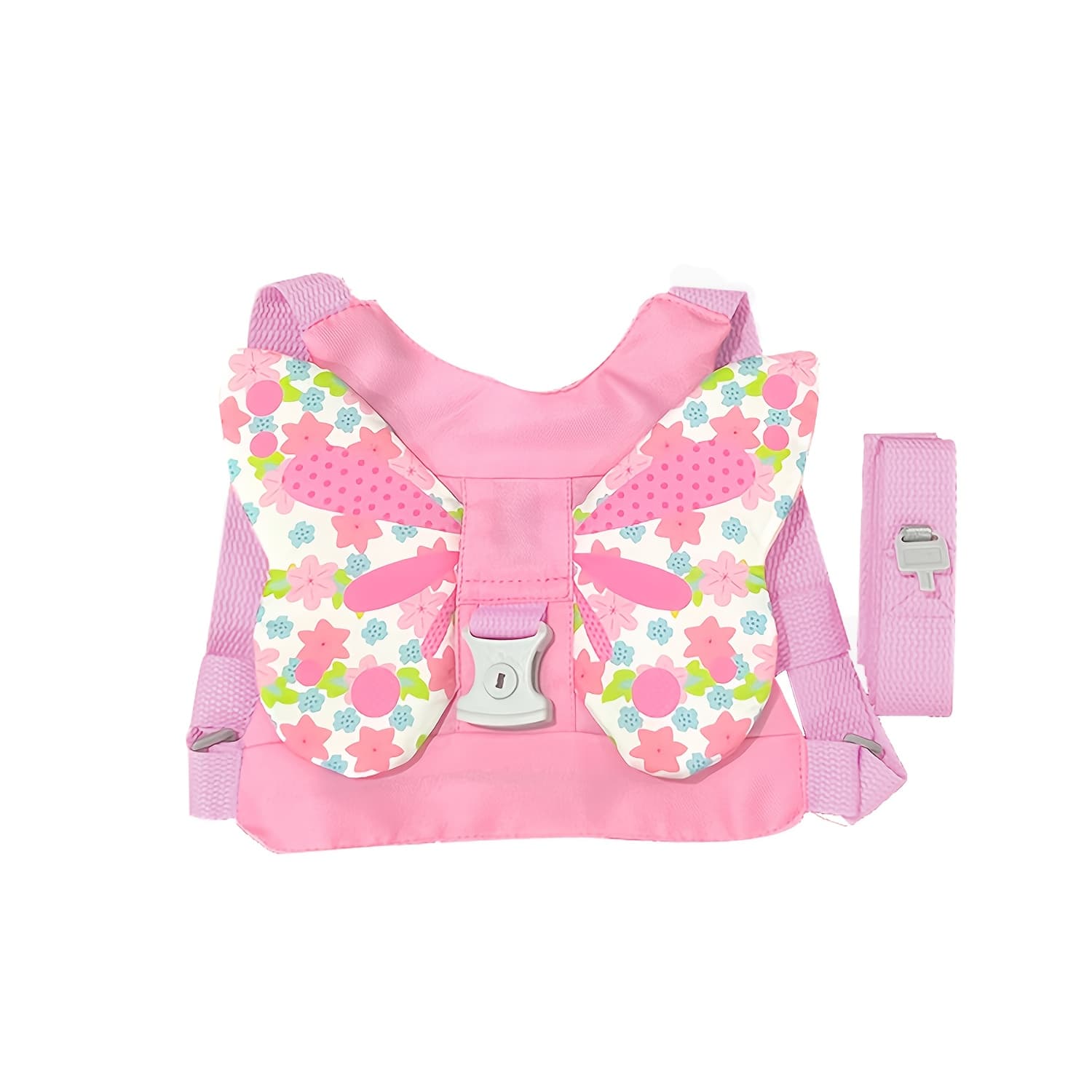 TEMU 1pc Pink Harness Leash For Girls, 2-in-1 Traction Safety Belt, Kids Harness, Anti Lost Straps, Seat Belt Lock Design, Safe, Breathable, Walking Harness Belt