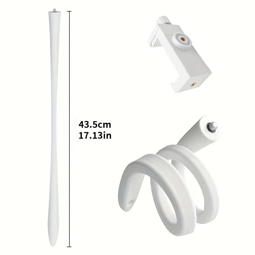 TEMU 1pc Adjustable Gooseneck Camera Stand | Suitable For Baby Monitors, Indoor Cameras, No Drilling Required, , , Made Of Abs Material By Bsavlr