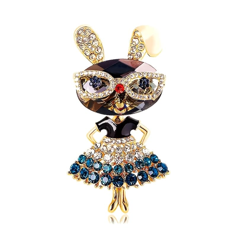 TEMU Fashion Glasses Bunny Brooch Shirt Suit Dress Sweater Scarf Shawl Coat Pin Multicolor Cute Daily Party Gathering Accessory