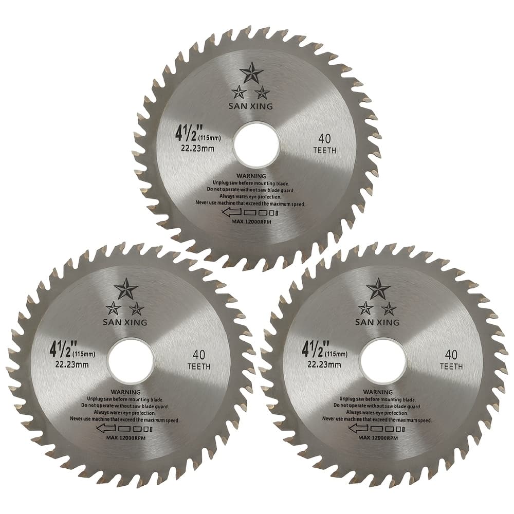 TEMU Local Warehouse 3pcs 4-1/2 Inch 40 Teeth Metal Cutting Saw Blade Wood Cutting Circular Saw Blade With 7/8 Inch Fit For Wood Tile Cutting