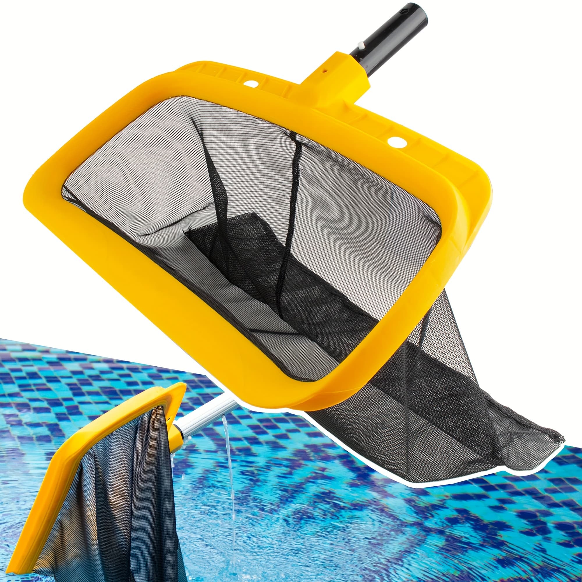 TEMU Pool Skimmer Net, Duty Cleaning Tool With Deep Fine Nylon Mesh Net Bag - Fast Cleaning, Easy Scoop Edge, Debris Pickup Removal (no Pole)