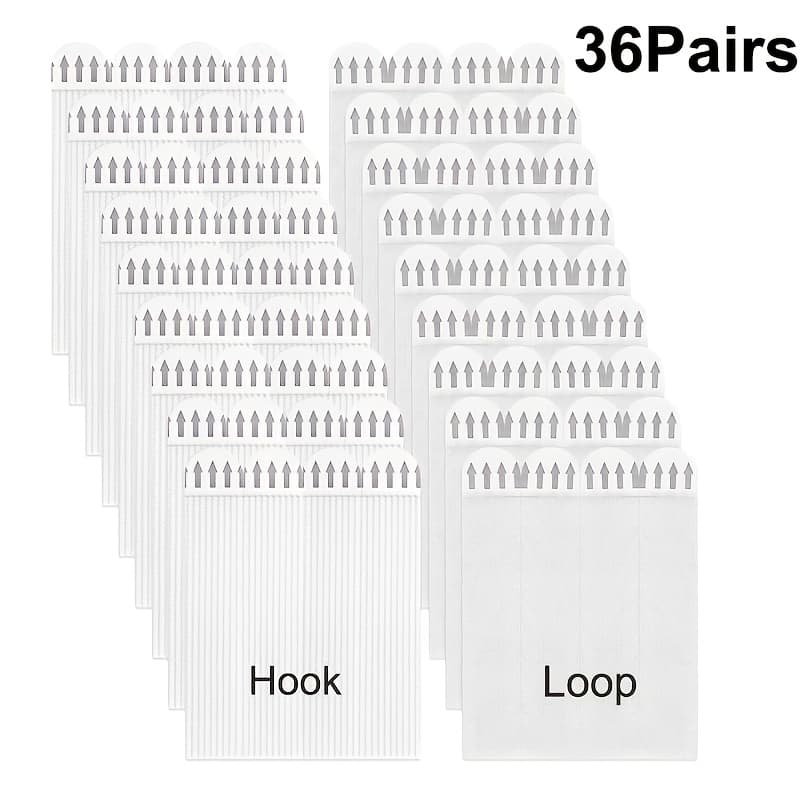 TEMU 36-pairs(72 Strips) Medium Picture Hanging Strips, Heavy Duty Adhesive Strips Picture Hanger Kit Hook Loop Mounting Tapes Wall Fastener Tape For Frame Hanging