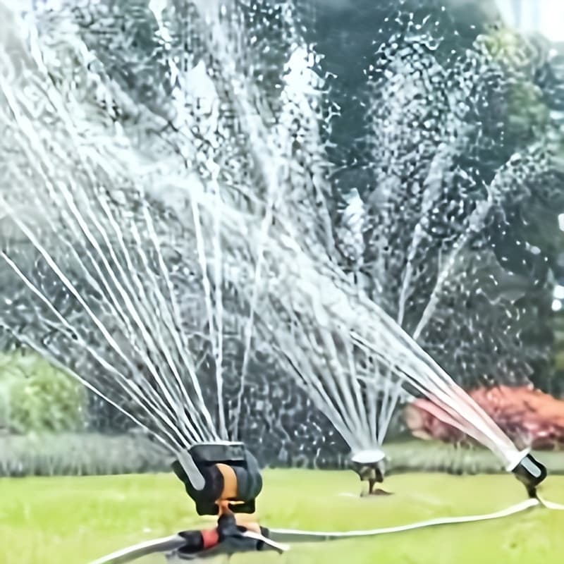 TEMU Automatic Rotating Sprinkler Tower Head - Adjustable 360° Swing Coverage, Durable Garden Irrigation System, Suitable For Lawns, Flower Beds, Courtyards -