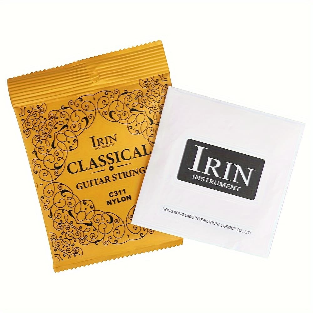 TEMU Irin C331 Full 6 Strings Set Classical Guitar Strings Clear Nylon And Silvery Plated Copper With Antirust Coat Hard Tension