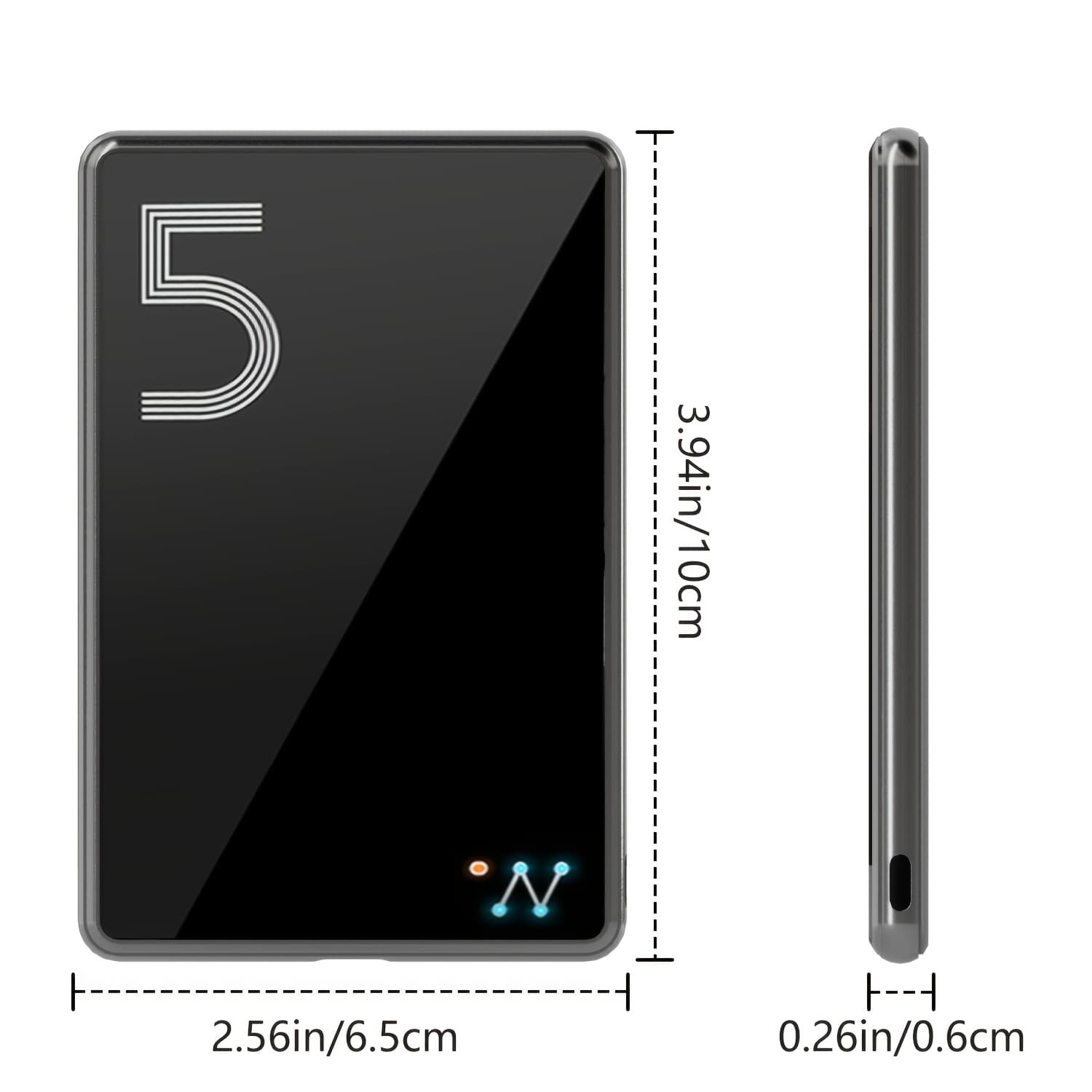 TEMU 5000mah Ultra-thin Magnetic Wireless Charging Pad, Fast Charging Portable Magnetic Charger Compatible With Iphone, Lightweight Design For Travel, Shopping, Fishing