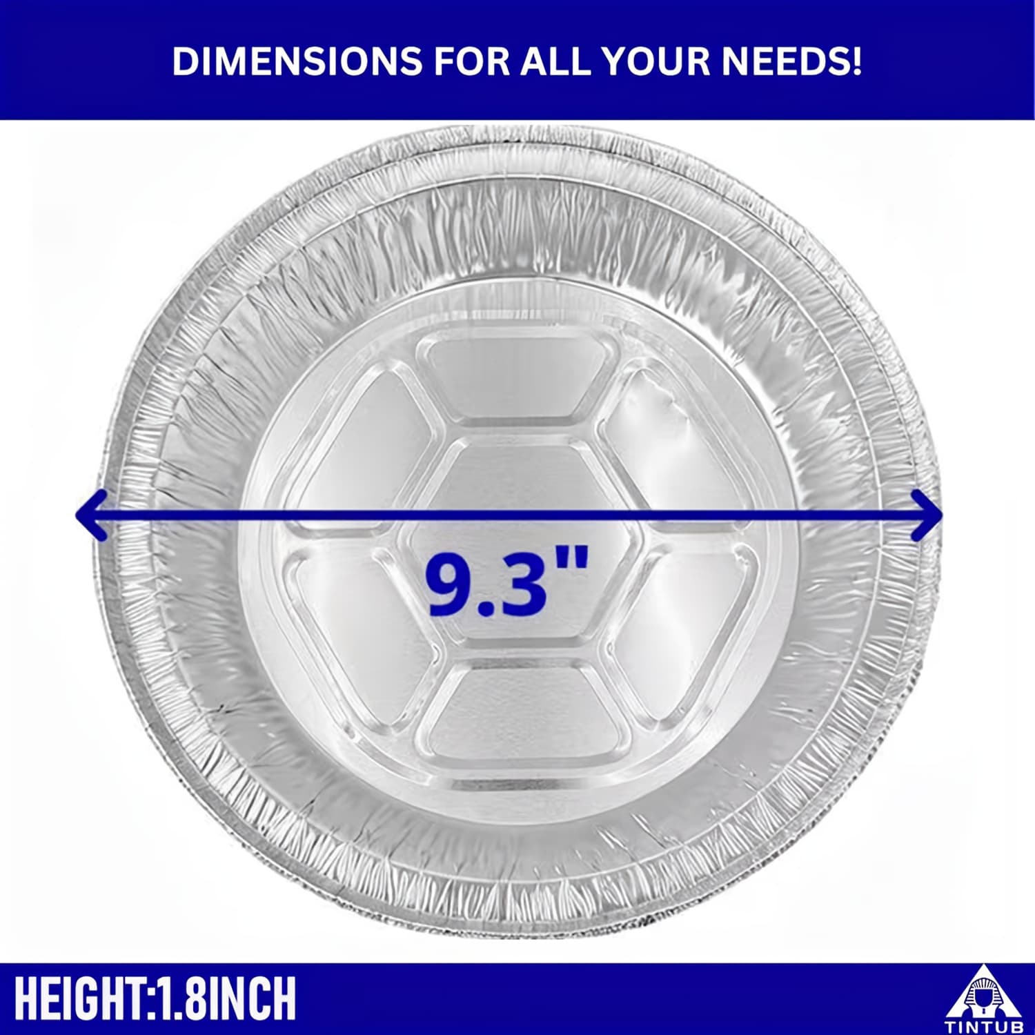 TEMU 50 Pack Disposable Aluminum Foil Pans With Clear Lids - 7.3/8.5/9.3 Inch Circular Aluminum Pans, Ideal For Baking, Storing, Heating, Serving - Round Foil Pans With Lids