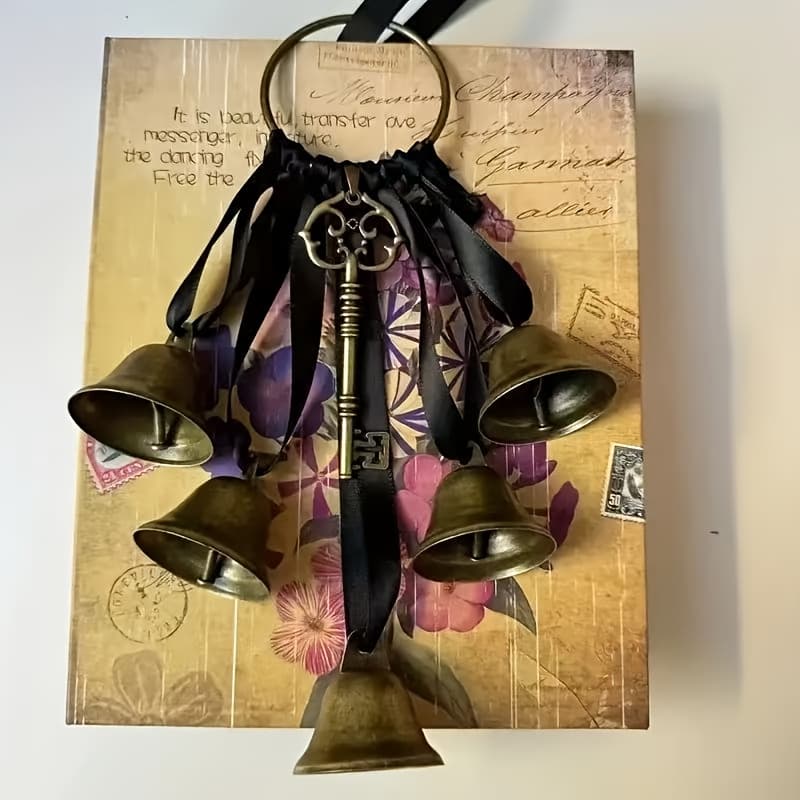 TEMU Witch Bell Door Handle Ornament - Wind Chime Home Decor For Windowsills, Suitable For Christmas And Halloween