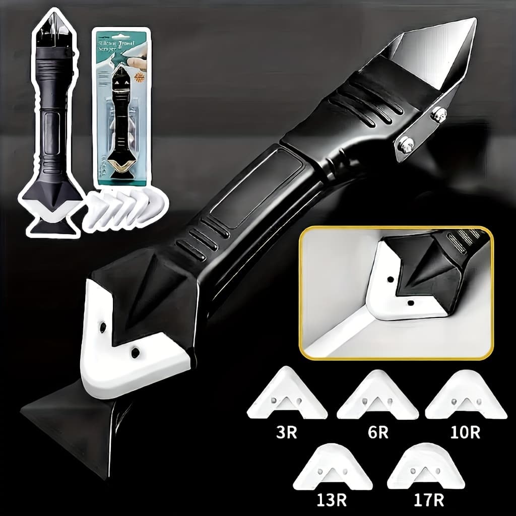 TEMU 1/3pcs Scraper Tool Set, Multi-functional Trimming Removing Tools, For Bathrooms Kitchens Floors Windows Sinks Joints Frames, With Smooth Sealing And Design