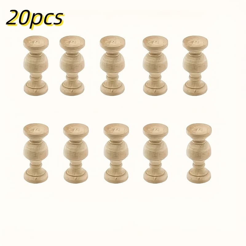 TEMU 20pcs, Wooden Handicrafts, Home Decor, Wooden Railings And Trim Strips, Unfinished Decorative Carpentry Trim Strips, Diy Furniture Wood Art Decorations, Creative And Compact Designs