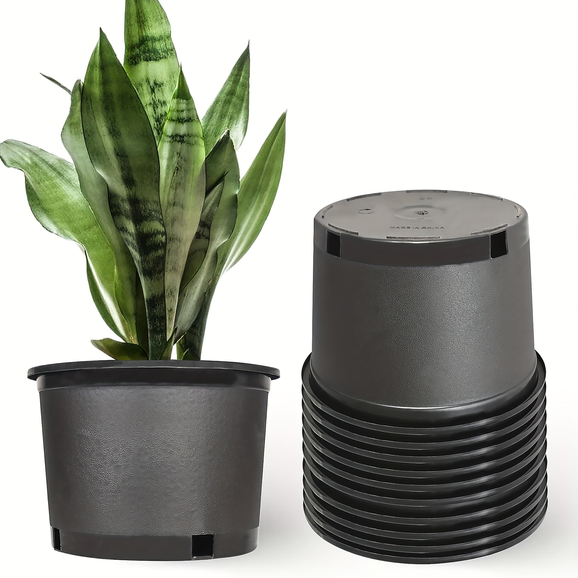 TEMU Wflnhb 10pcs 2 Gallon Squat Nursery Pot Plant Container Garden Planter Pots For Indoor Outdoor Plants Seedlings Flowers Vegetables Seedling Succulents Transplanting