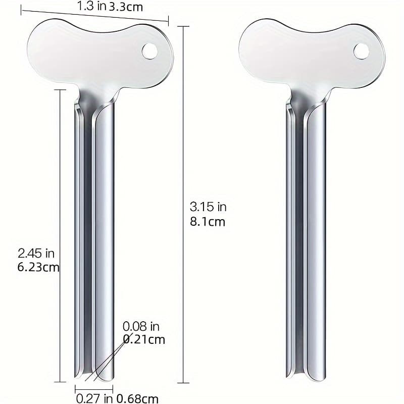 TEMU A Toothpaste Squeezer, A Squeezer Key Made Of Stainless Steel For Toothpaste Rolling And Squeezing, Suitable For Paint, Cream, Cosmetics, And Hair Dye (2/4/6)