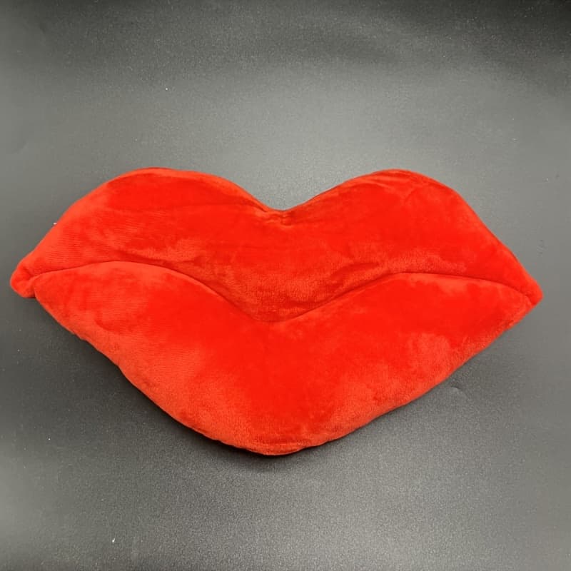 TEMU Red Lip Shaped Decorative Pillow, Inch Soft Lip Pad, Suitable For Weddings, Singles Parties, And Home Decor, Perfect Valentine's Day Gift