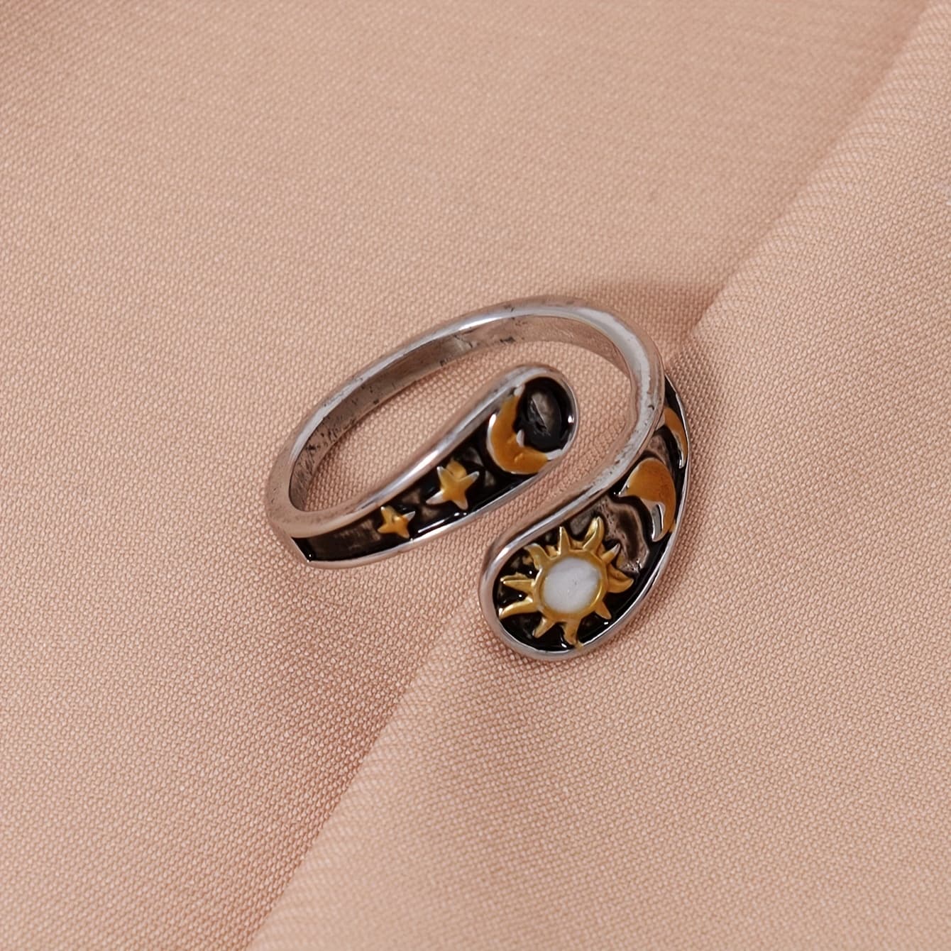 TEMU 1pc Of Retro Ethnic , And , Copper Jewelry, Suitable For Parties And Concerts, Distressed , Unisex