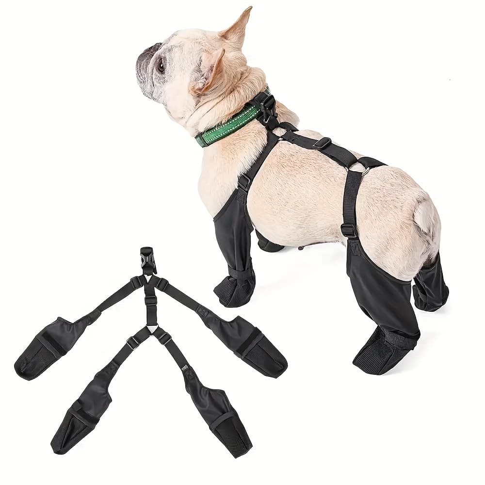 TEMU 1 Pair Of Durable, Comfortable, Easy To Put On Small To Medium Dog Booties- Dog Boot Leggings - Nylon Paw Protectors