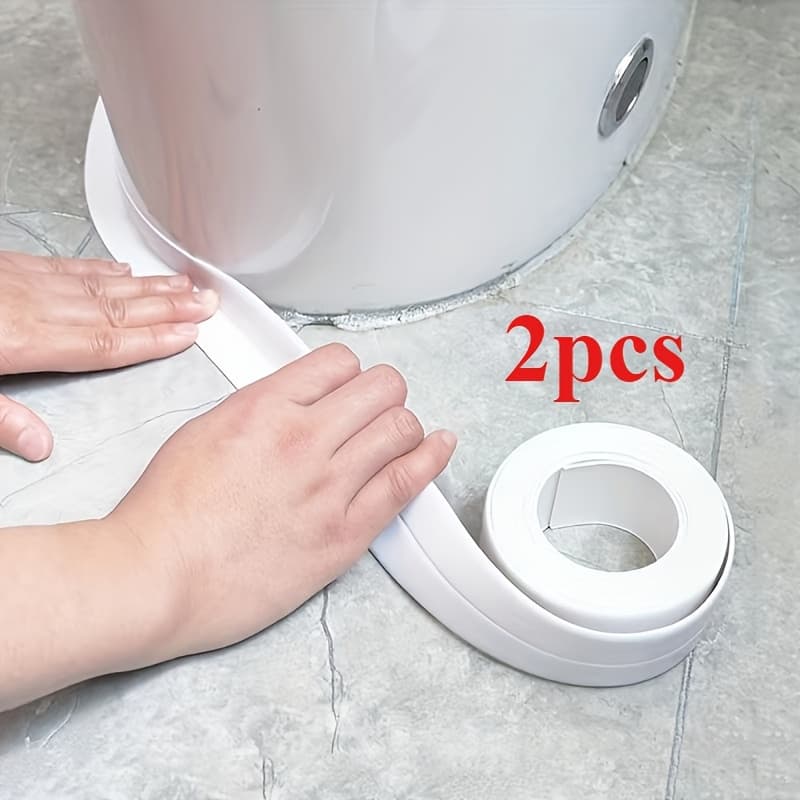 TEMU Toilet Caulk Strip, Self-adhesive Sealing Tape For Kitchen And Bathroom, Bathroom Tape To Moisture And, Beautiful Seam Stickers Caulking Tape For Bathrooms, Sinks, Bathtubs, Bathrooms