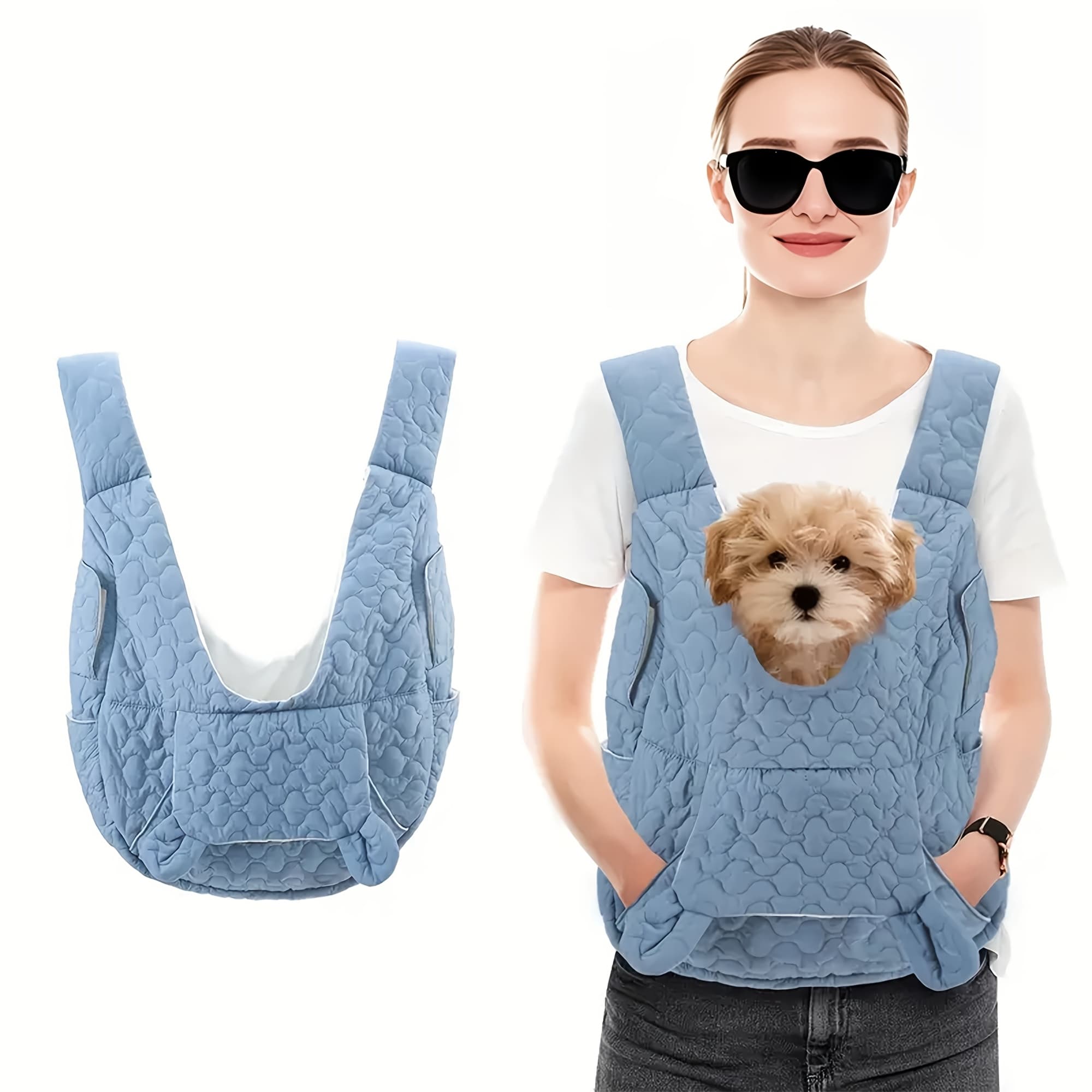 TEMU Portable Pet Backpack, Comfortable And Breathable Pet Bag, Outdoor Travel Cat/dog Backpack, Suitable For Medium To Small Cats/dogs, Backpack With Embossed Craft