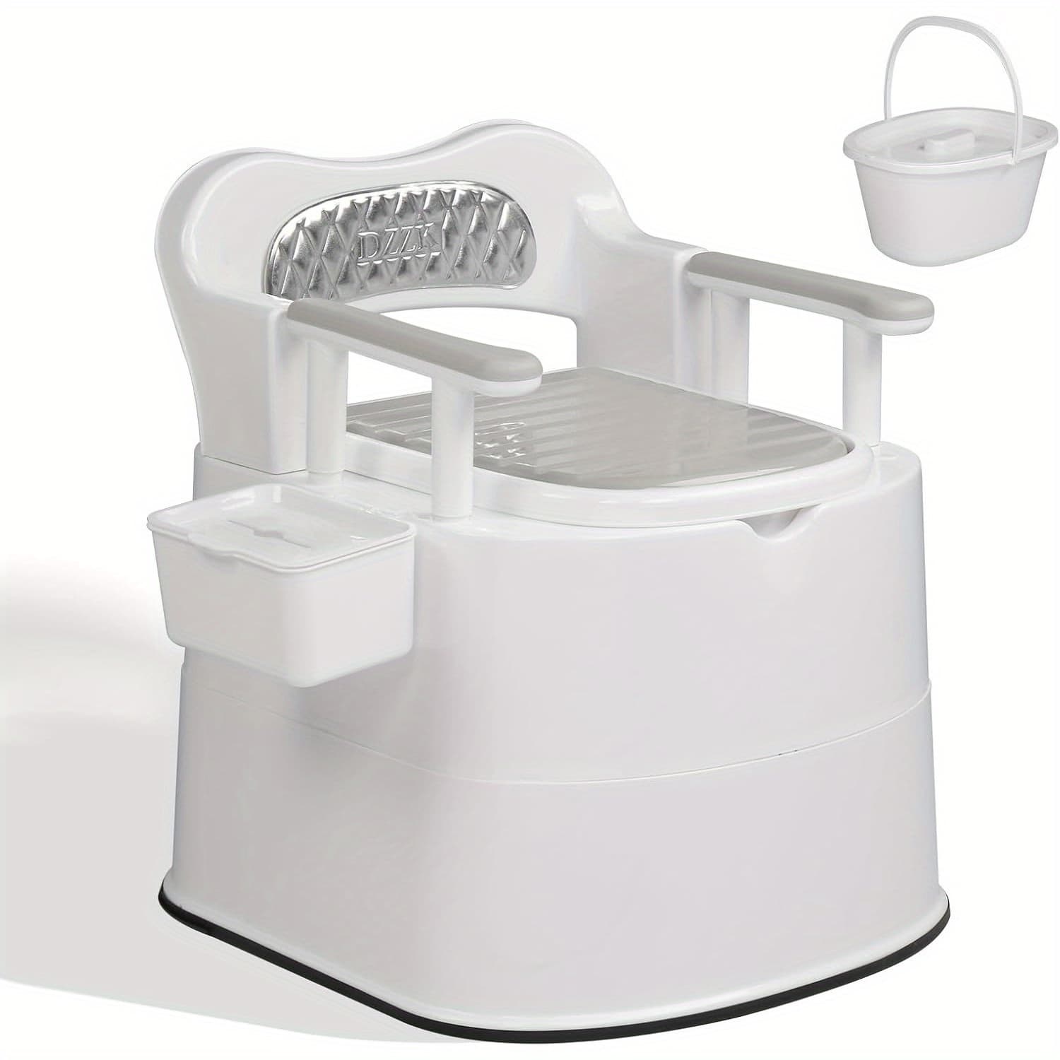 TEMU Upgraded Portable Toilet For Adults And Elderly, Large Bedside Commode With Inner Bucket, Outdoor Use, Ideal For Disabled, Kids, Rv, Boat, Van, Travel And Emergency