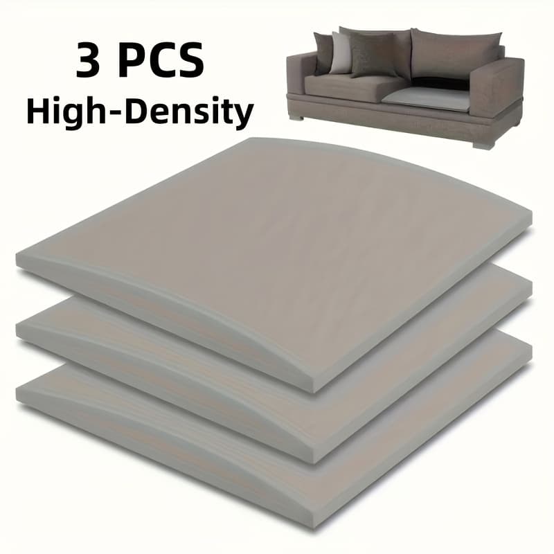 TEMU Three-piece Set 20" X 20 X 2" High-density Sofa Repair Cushion (gray) - An Solution That Combines Style And Practicality For Sofa Renovation