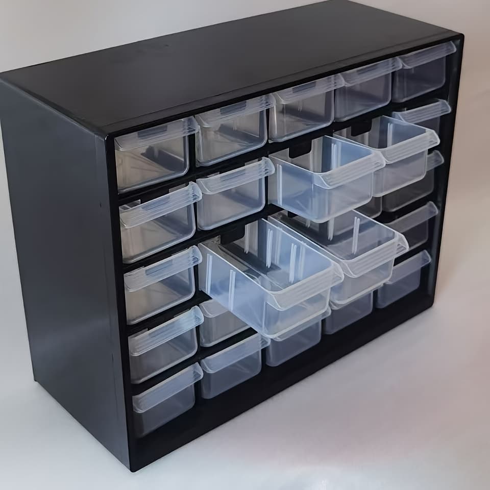 TEMU 25-drawer Storage Box For Household Tools And Parts, With Removable Dividers, Desktop Organizer, Dimensions 11.5×8.9×4.8 Inches, Suitable For Home Garage Toolboxes And Screw Craft Cabinets