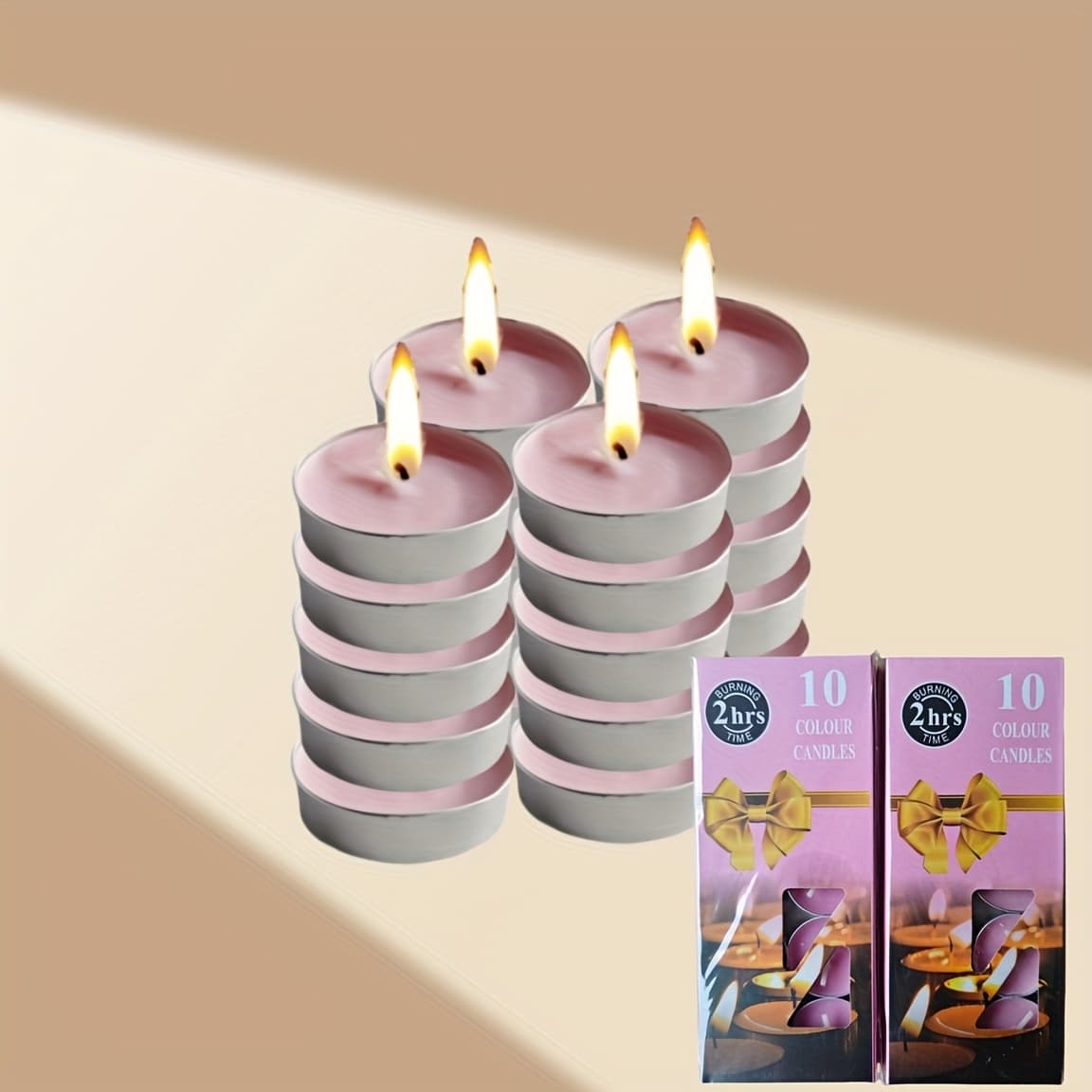 TEMU Colored Round Candles, Tea Wax, Ambient Candles, , Romantic Atmosphere Creation, Tabletop Ornaments, Brewing Tea, Coffee, Party Atmosphere, Birthday Candles, Scented Candles, Romantic Gift