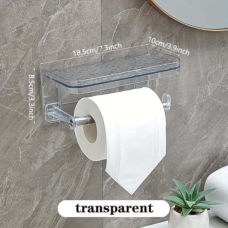 TEMU Paper Towel Storage Rack, Light Luxury Roll Paper Rack, To Punch Holes, Direct Paste, Suitable For Kitchen, Toilet, Hotel Toilet, Operated With 1 Hand