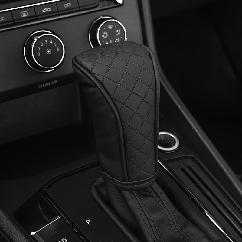 TEMU Specific Pu Leather Gear Shift Cover, Gear Shift Protection Cover, Dust Cover, Comfortable And Breathable Gear Lever Anti Slip Cover, Interior