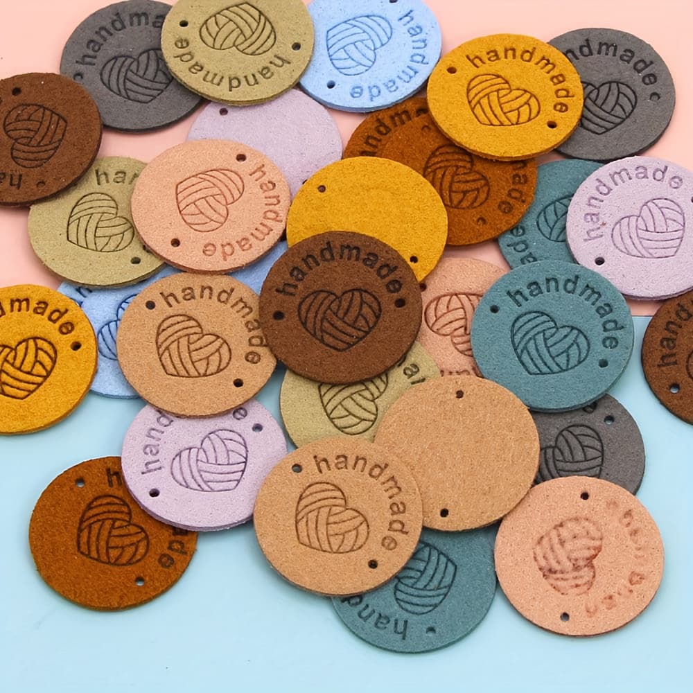 TEMU 20pcs Heart Pattern Round Tags For Handmade Crafts, Mixed Colors - Diy Sewing & Garment Accessories, Yarn Ball, Clothes, Bags