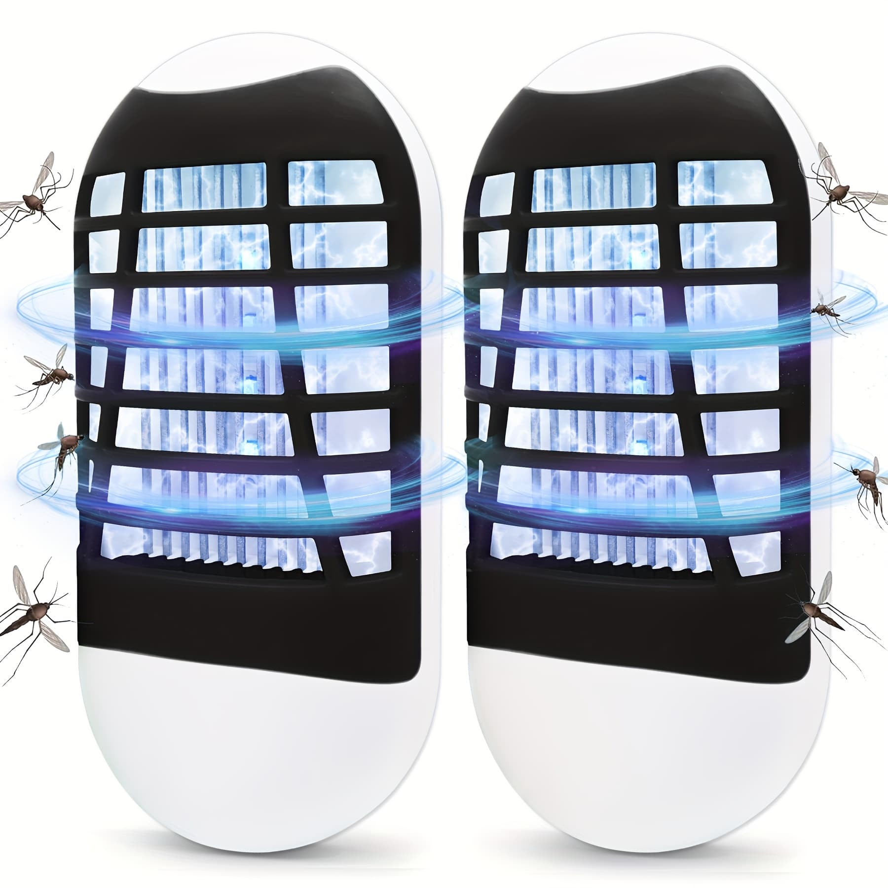 TEMU 2pcs Bug Zapper, Indoor Electric Killer Lamp With Uv Led Light, Fly Insects Trap For Home Entryway Office Bedroom