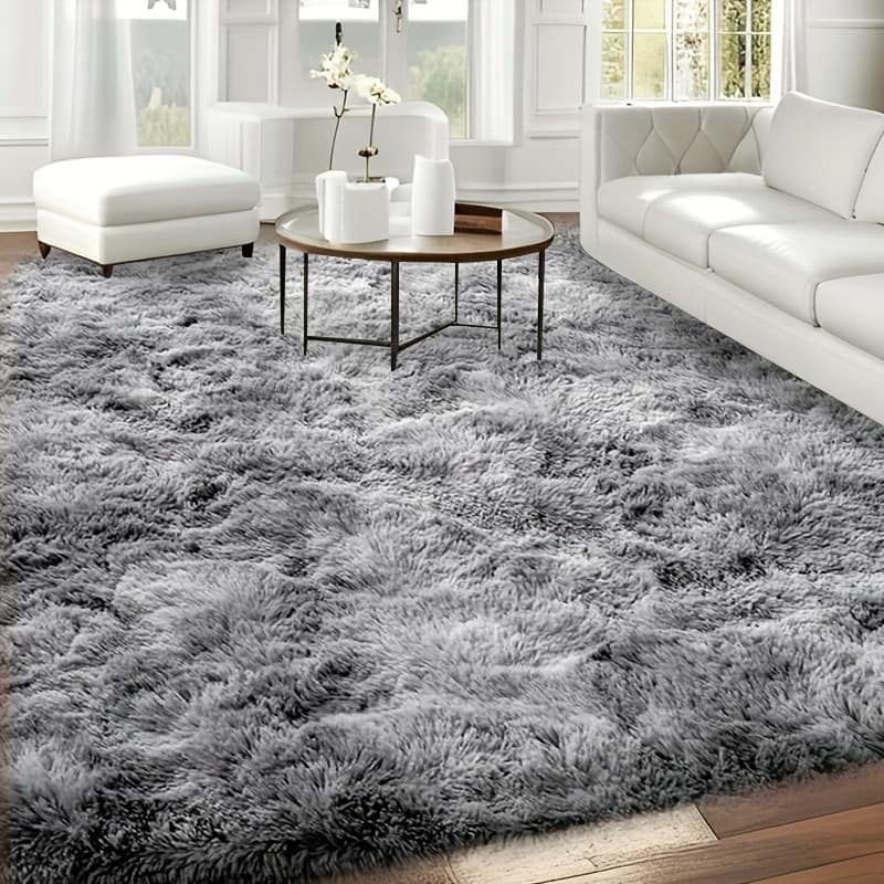 TEMU Soft Shaggy Area Mat - 160cm X 63in X 230cm/90.6in, Perfect For Living Room & Bedroom, Indoor Use Only - Recommended - Fluffy Polyester Mat By Influencer, Perfect For Thanksgiving