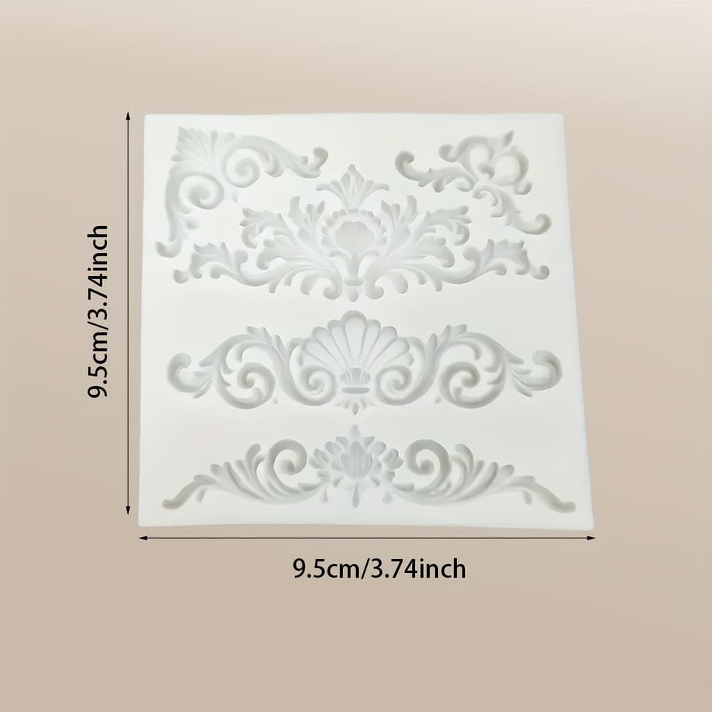 TEMU Vintage Relief Silicone Resin Mold, Suitable For Making Plaster, Candles, Decoration, Christmas, Party, Thanksgiving Home Decoration, Crafts, Reusable, Easy To