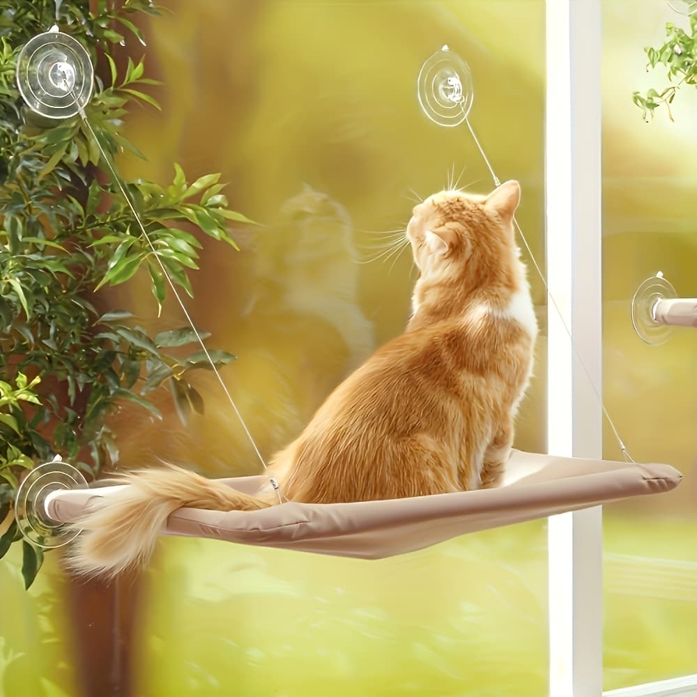 TEMU 1pc Comfortable Cat Window Perch - Cozy Window Sill Hammock Bed, Designed For Cats