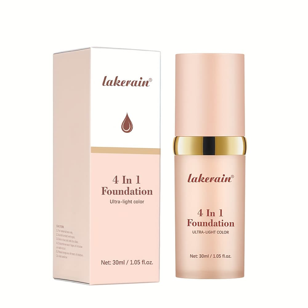 TEMU Day Gift 2025 -in-1 Liquid Foundation - Natural Finish, Medium Coverage For All Light Beige Types, Earthy Tones