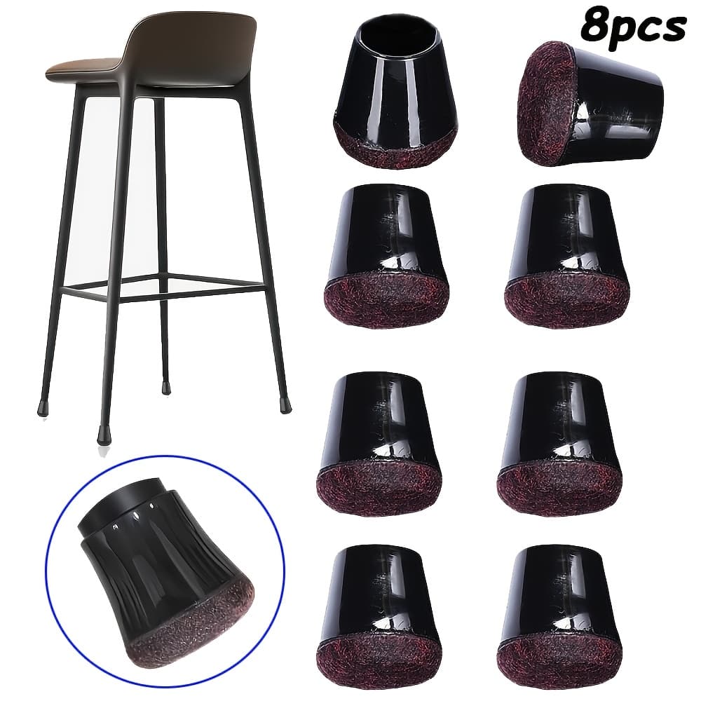 TEMU 8pcs Chair Leg Floor Protectors With Thick Wrap Felt Pads Furniture Leg Covers Table Feet Cups To Protect Caps