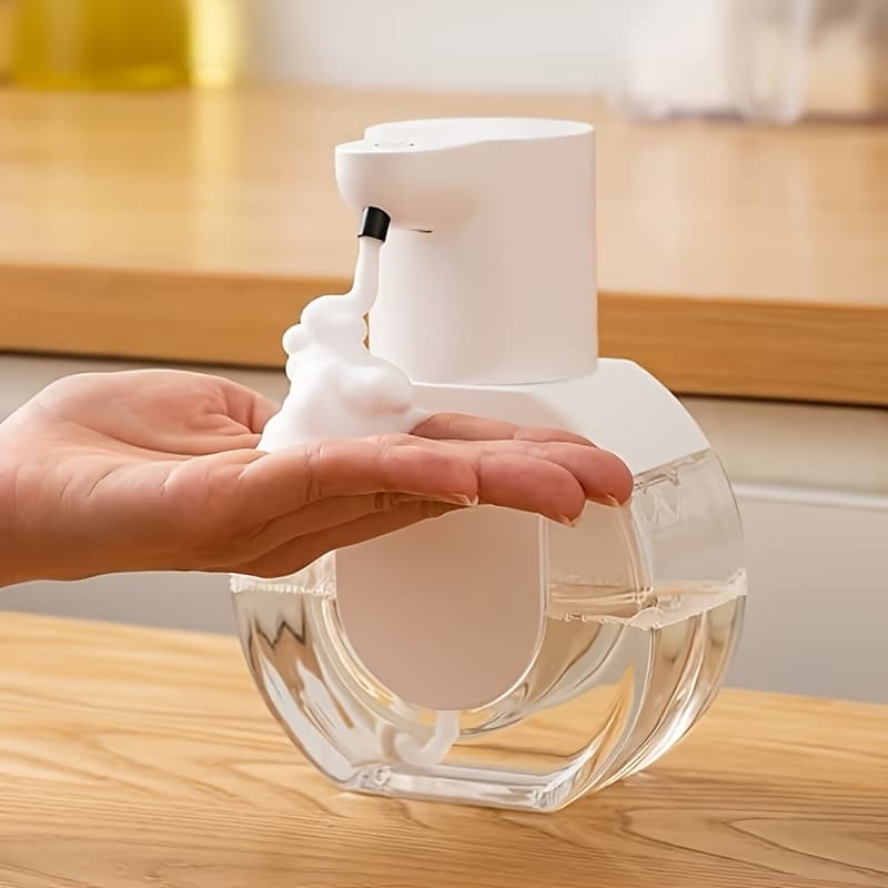 TEMU 1 Wall-mounted Automatic Soap Dispenser | Plastic, Charging, Built-in Lithium Battery, Foam Soap Dispenser
