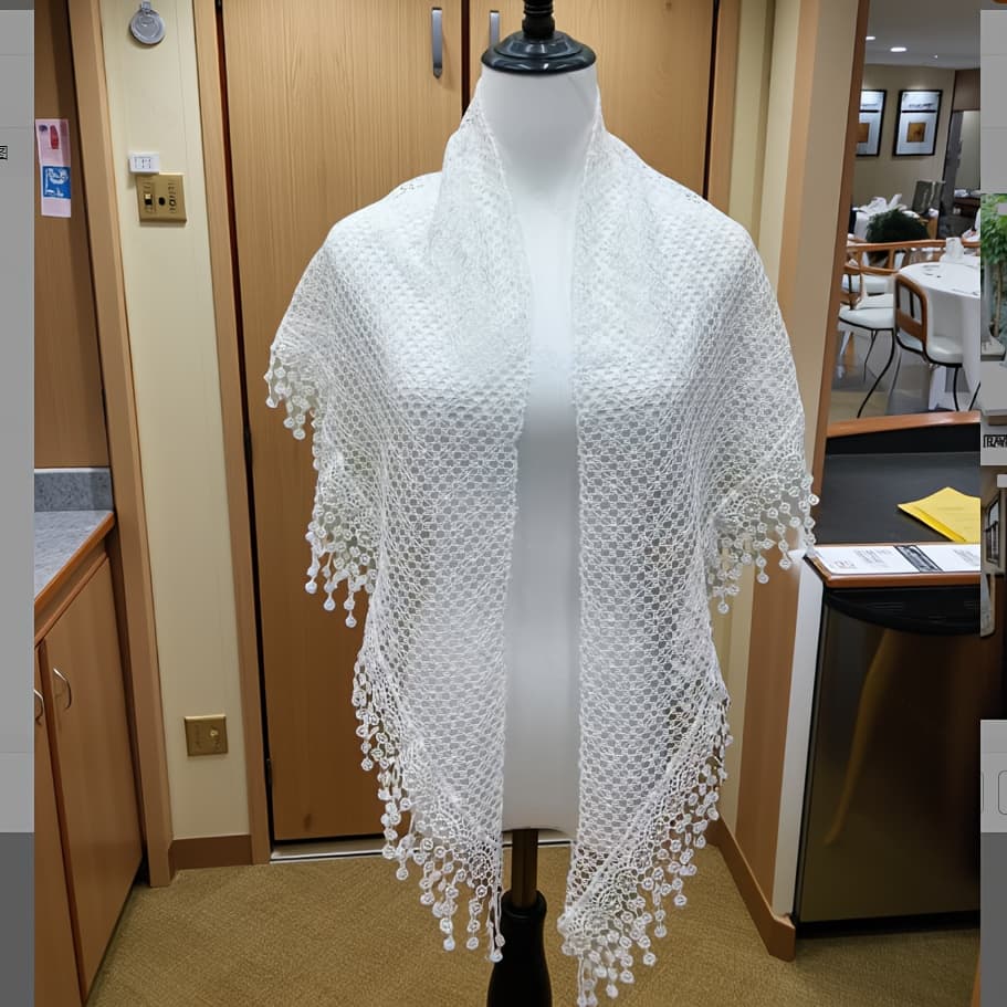 TEMU New Sequin Tassel Women's Elegant Triangular Scarf Shawl